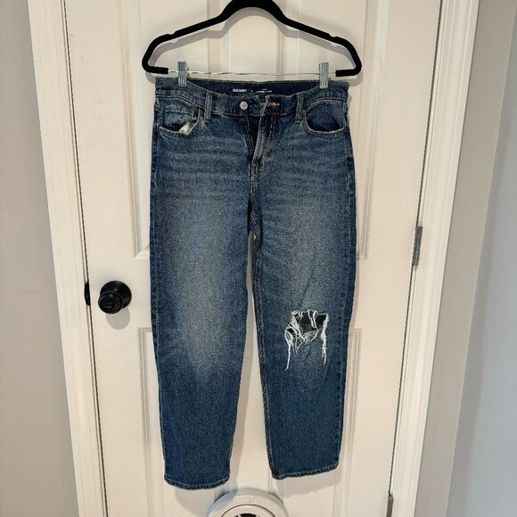 Mid Rise Boyfriend Loose‎ Medium Wash Jeans - Size 4 - Picture 1 of 4